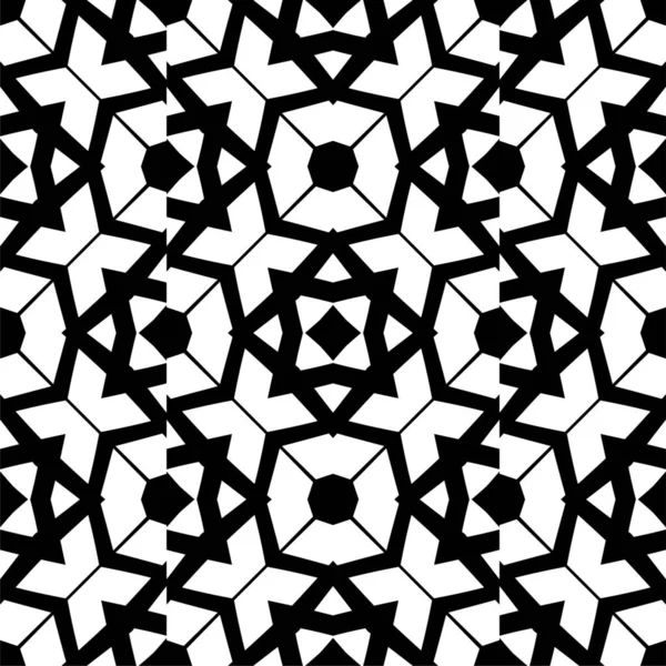 Seamless Black White Irregular Rounded Lines Transition Abstract Background Pattern — Photo