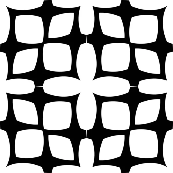 Nahtlose Schwarz Weiß Unregelmäßige Abgerundete Linien Übergang Abstraktes Hintergrundmuster Nahtloses — Stockfoto