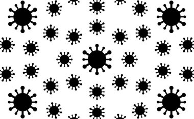 Soyut Covid 19 Corona virüsünün logosunu renklendirme, Covid 19 Corona virüs ikonlarını durdur, Covid 19 Corona virüs ikonu grafiklerini durdur. Covid 19 - önleme tedaviden daha iyidir - sağlık farkındalığı - covid 19 ile birlikte savaşalım.