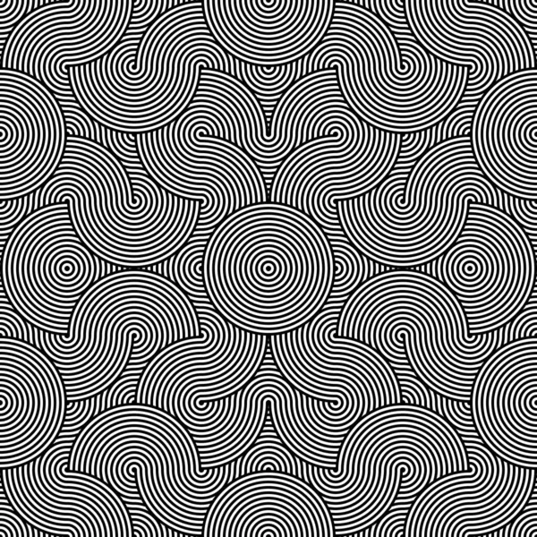 Abstract modern seamless sacred geometry pattern.black and white abstract geometric background wallpaper print monochrome retro texture.Modern stylish texture.Repeating geometric tiles.concentric circles ornament of striped concentric circles