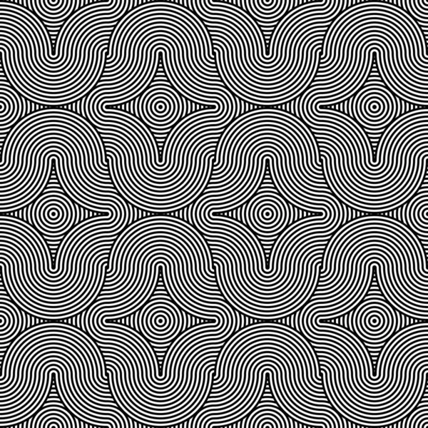 Abstract modern seamless sacred geometry pattern.black and white abstract geometric background wallpaper print monochrome retro texture.Modern stylish texture.Repeating geometric tiles.concentric circles ornament of striped concentric circles