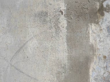 Beton duvar arka planı. Tasarımınız için grunge etkisi. Duvar koyu korkunç. Arkaplan için koyu çimento. Çiziklerle dolu korkunç bir duvar..