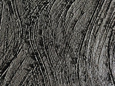 Siyah ve beyaz titreşimli tamamlanmamış duvar. Eski beton duvarın dokusu. Açık gri renkli çimento desenli beton duvar. Gri pastel, sert, çatallı beton, beton, alçıdan duvar, düz, soluk arkaplan boyalı..