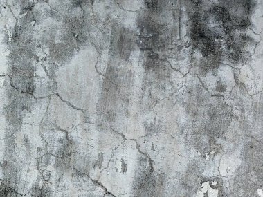 Siyah ve beyaz titreşimli tamamlanmamış duvar. Eski beton duvarın dokusu. Açık gri renkli çimento desenli beton duvar. Gri pastel, sert, çatallı beton, beton, alçıdan duvar, düz, soluk arkaplan boyalı..