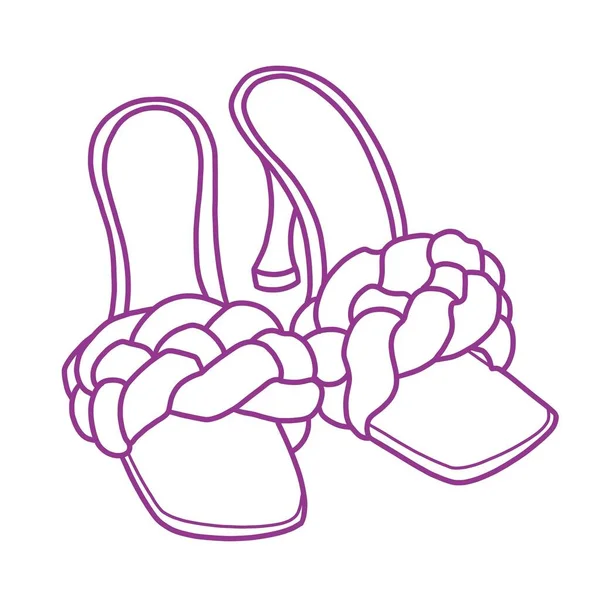 Minimalistyczna Ilustracja Damskich Butów Liniowe Ilustracje Obcasów Pocztówek Logo Sklepu — Zdjęcie stockowe