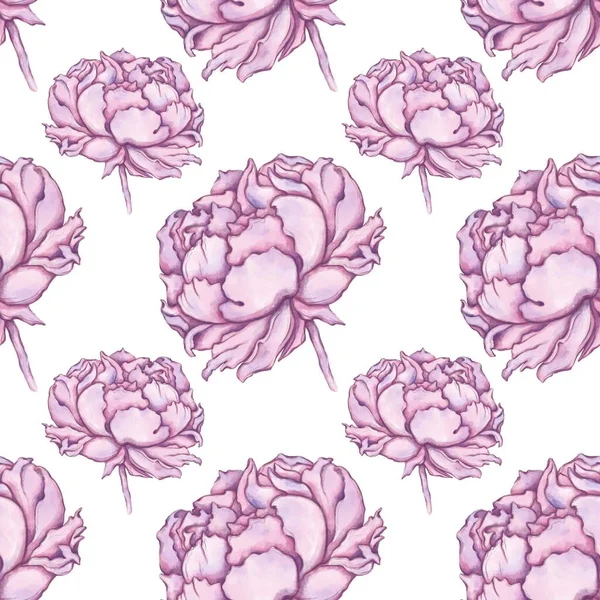 Seamless pattern with peonies. Pattern for textiles, wallpapers, cards, backgrounds, clothing, textiles, wrapping paper, gift bags, invitations, envelopes.