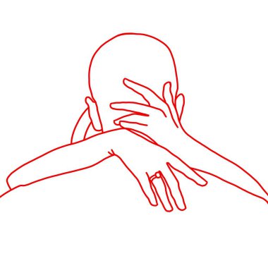 Kucaklaşmanın yaratıcı bir gösterimi. Birbirini kucaklayan bir çift. Birbirine aşık bir çiftin çizgi çizimi. Yücelik.