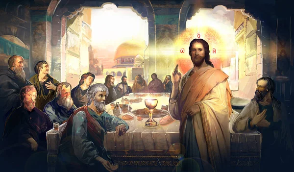 Jesus and apostles the last supper
