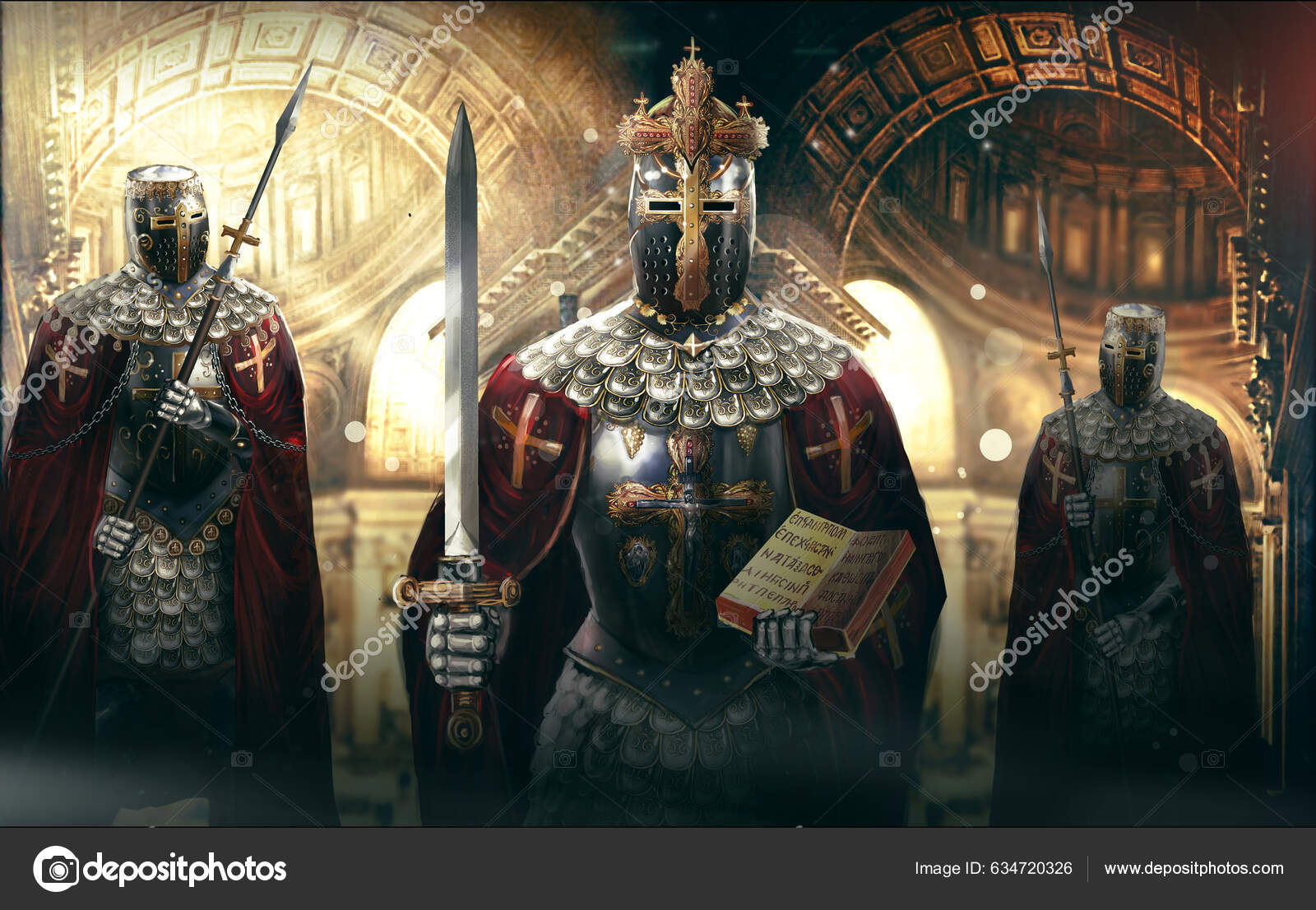 Templar Knight Kingin Cattedrale Stock Photo by ©vukkosticart@gmail.com  634720326
