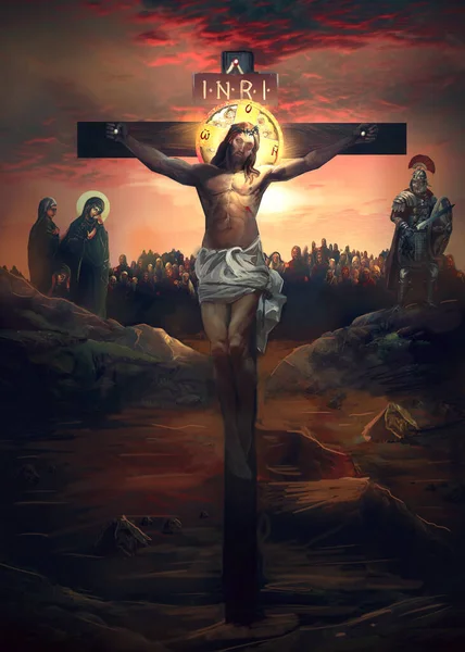 Die Kreuzigung Von Jesus Christus — Stockfoto