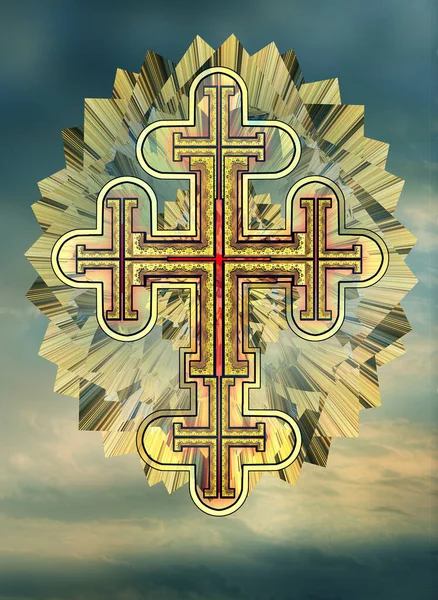 Croix Orthodoxe Symbole Foi — Photo