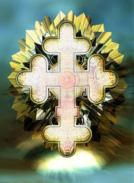 Cruz Ortodoxa Símbolo —  Fotos de Stock