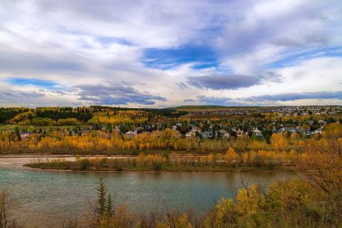 Panoramic Lookout Of A Fall River Valley clipart