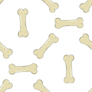 Eski moda karikatür kemikleri. Ürkütücü, pürüzsüz desen.