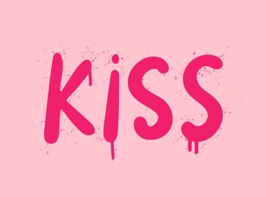 Pembe graffiti klip sanatı. Şehir sokak tarzı. Sevgililer Günü elemanları. Y2k aşk işareti. Sıçrama efektleri ve damlalar. Grunge ve sprey dokusu.