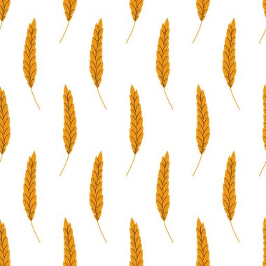 Arpasız desen. Sıcak, dünyevi bir ton. Tarım, bira ve hasat temalı tasarımlar, ambalaj, tekstil, arka plan ve kırsal dekor için mükemmel..