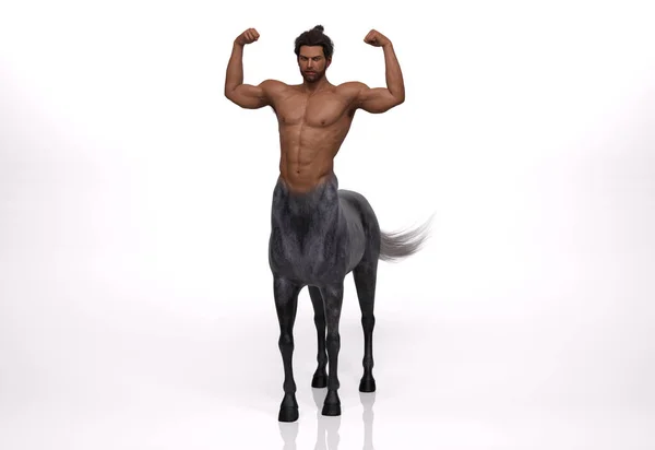 Rendering Retrato Belo Centauro Masculino Posando Seu Corpo Com Fundo — Fotografia de Stock