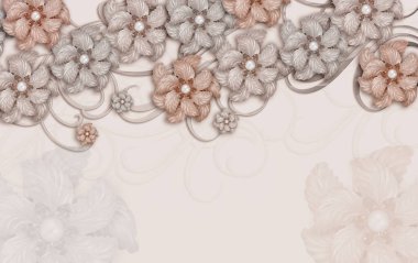 Çocuk odası duvar kağıdı, dijital baskı için çocuk odası duvar kağıdı tasarımı - 3 boyutlu illüstrasyon