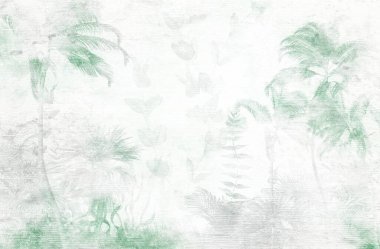 Palmiye ağacı suluboya arkaplan bırakır