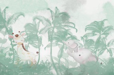 Üç boyutlu tropikal arkaplan oluşturma