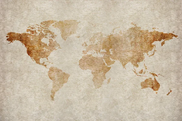 Mapa Ameryki Starym Papierze — Zdjęcie stockowe