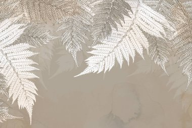 Tropical wallpaper, Tropic trees and leaves, wallpaper design for digital printing- 3d illustration clipart