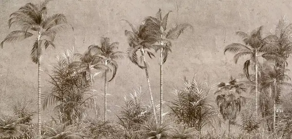 palm leaves in the garden