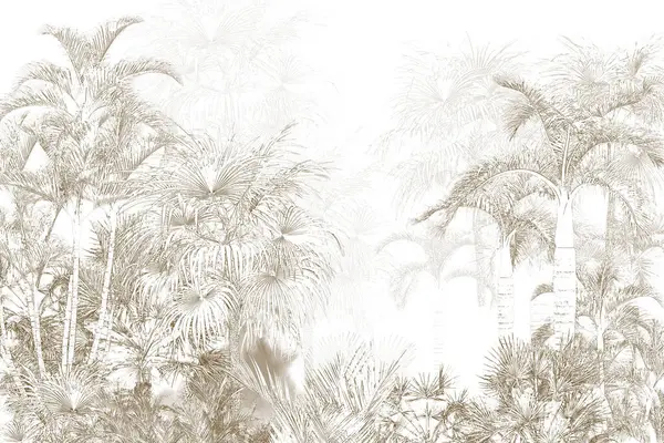 Tropisch Behang Tropische Bomen Bladeren Behang Ontwerp Voor Digitale Printing — Stockfoto