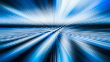 Fütüristik soyut arkaplan rengi. Patlama etkisi. 3D görüntüleme, mavi çizgileri olan soyut renk arkaplanı. Renkli lazer ışınlarıyla muhteşem bir arka plan.
