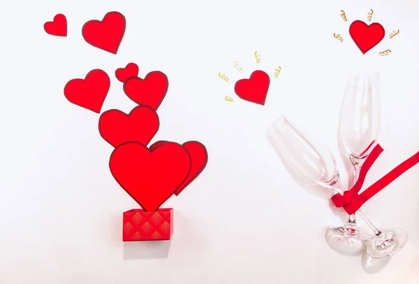 Романтичні Домовленості День Святого Валентина Декларація Любові День Матері Річниця — стокове фото