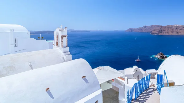 Kilátás Caldera Santorini Falu Oia Görögország — Stock Fotó