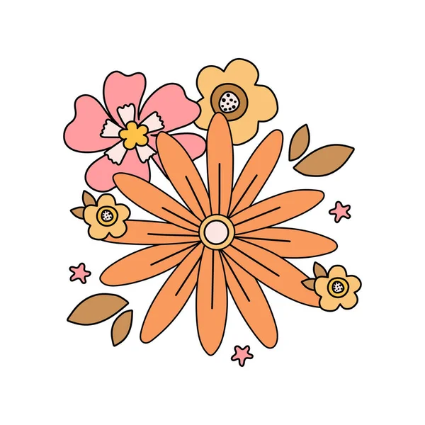 Jesienne Kwiaty Klasyczny Ukå Kwiatã Duå Ych Maå Ych Kwiatã — Wektor stockowy