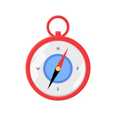 Pusulanın vektör çizimi. Çocuklar için illüstrasyon