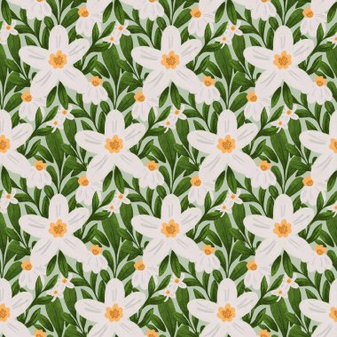 Çiçekli, kusursuz bir desen. Paketleme, desenler, baskılar, tekstil tasarımı için mükemmel.