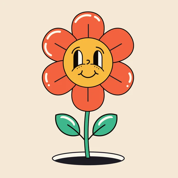 Flower Flower Groovy Style — Stock Photo, Image
