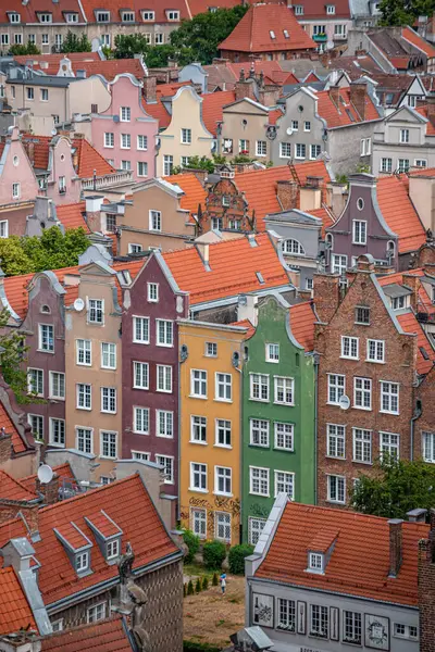 Dlugi Targ, Main Square Gdansk Polonya üzerinde hava görüntüsü