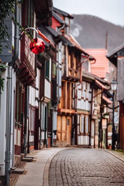 Wernigerode Almanya Yılbaşı Pazarı sırasında Harz Dağları 'nda