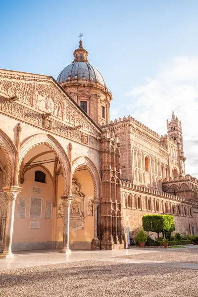 stock image Palermo Cathedral in Palermo Sicily during Summer with no people