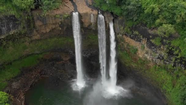 Ściganie Wodospadów Video Adventures Nature Wonderland Flowing Beauty — Wideo stockowe