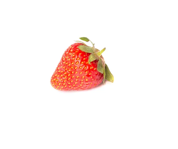 Strawberry Isolated White Top View — Stockfoto