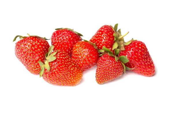 Erdbeeren Isoliert Auf Weiß Ansicht Von Oben — Stockfoto