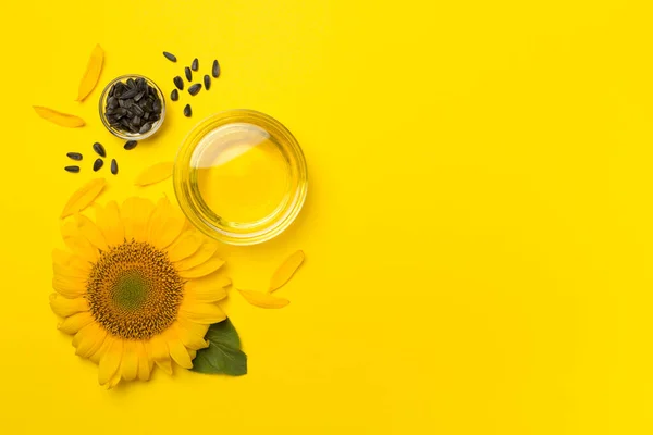 Sunflower Oil Seeds Flower Color Background — Foto de Stock