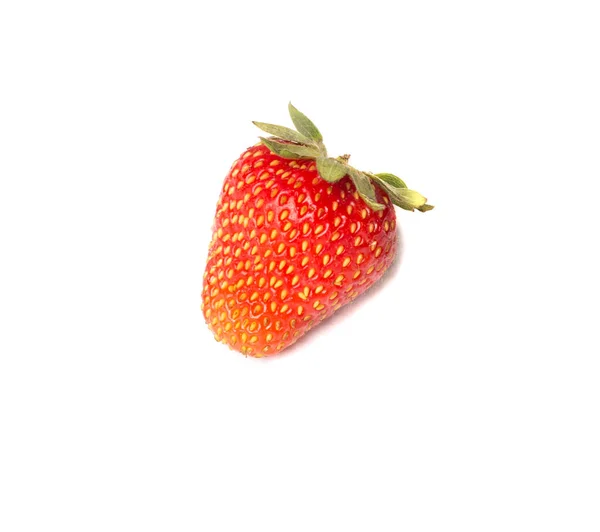 Strawberry Isolated White Top View — Stockfoto