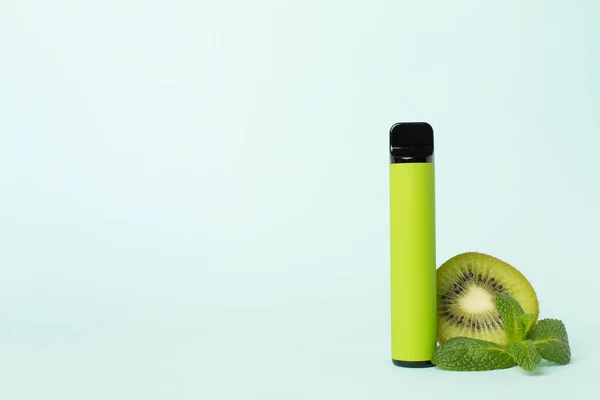 Disposable Electronic Cigarette Fruit Color Background — Foto Stock