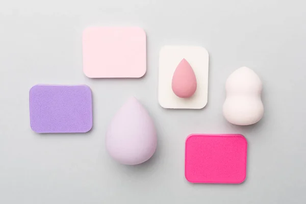 Beauty Blenders Color Background Top View — Photo