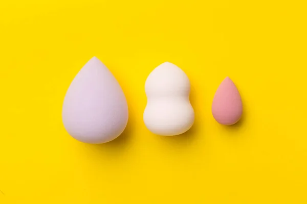 Beauty Blenders Color Background Top View — Stock Photo, Image