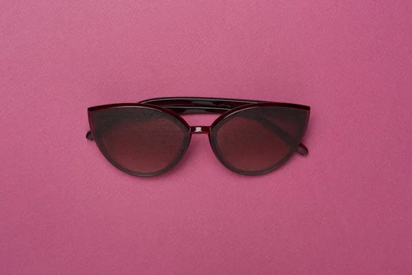 Sunglasses Color Background Top View — стоковое фото