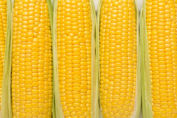 新鲜玉米作为背景 顶部视图 — 图库照片