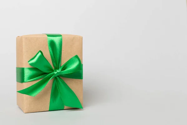 Коробка Подарка Фоне Цвета — стоковое фото