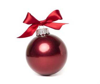 Beyaz arka planda izole edilmiş Noel oyuncağı.